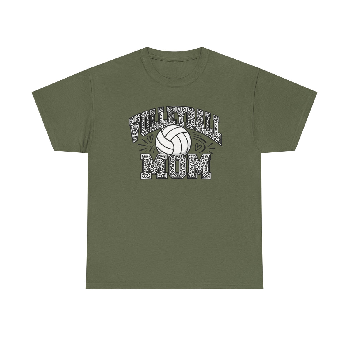 Volleyball Mom Cheetah Print T-Shirt