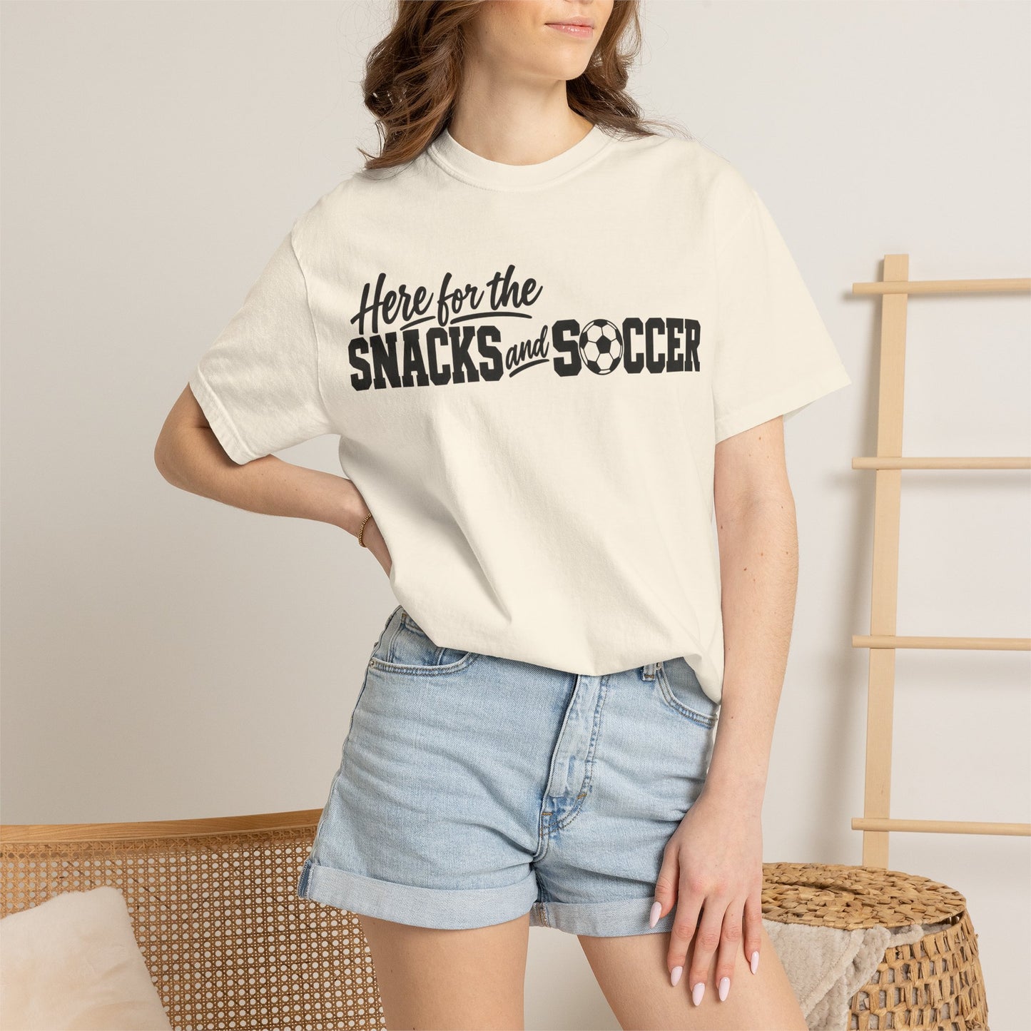 Here for the Snacks and Soccer T‑Shirt
