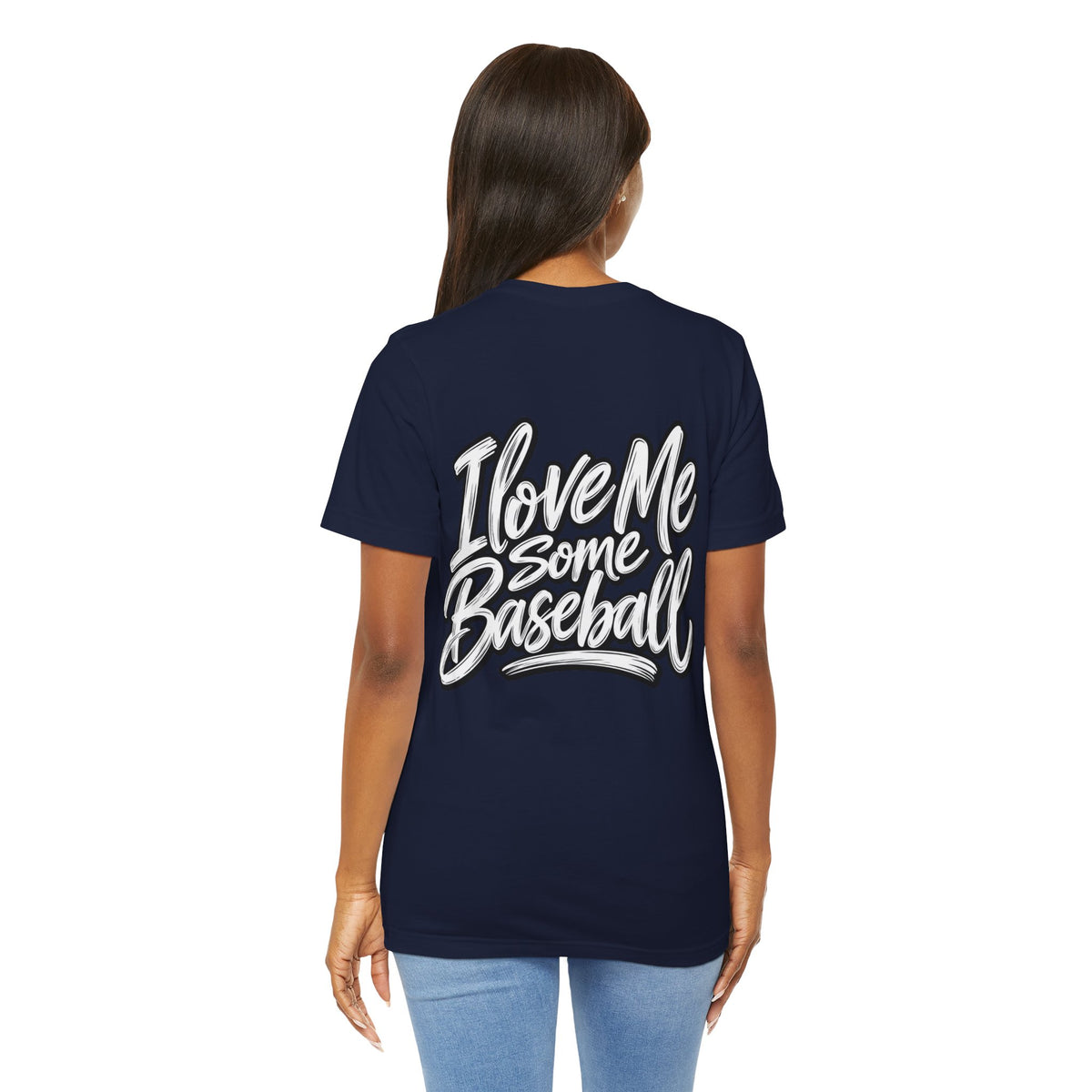 I Love Me Some Baseball T‑Shirt — Heart Baseball Graphic Tee