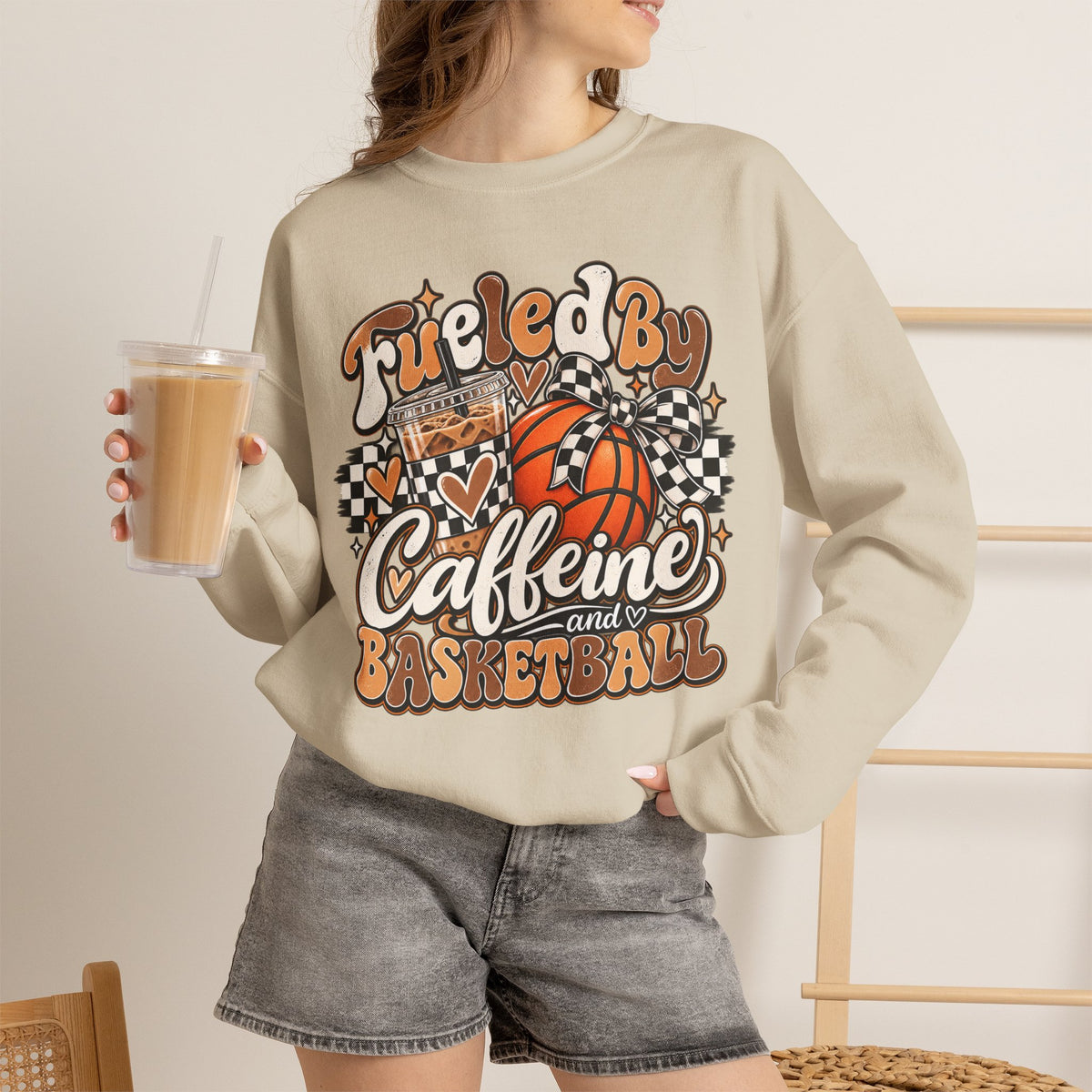 Heavy Blend™ Basketball Crewneck Sweatshirt