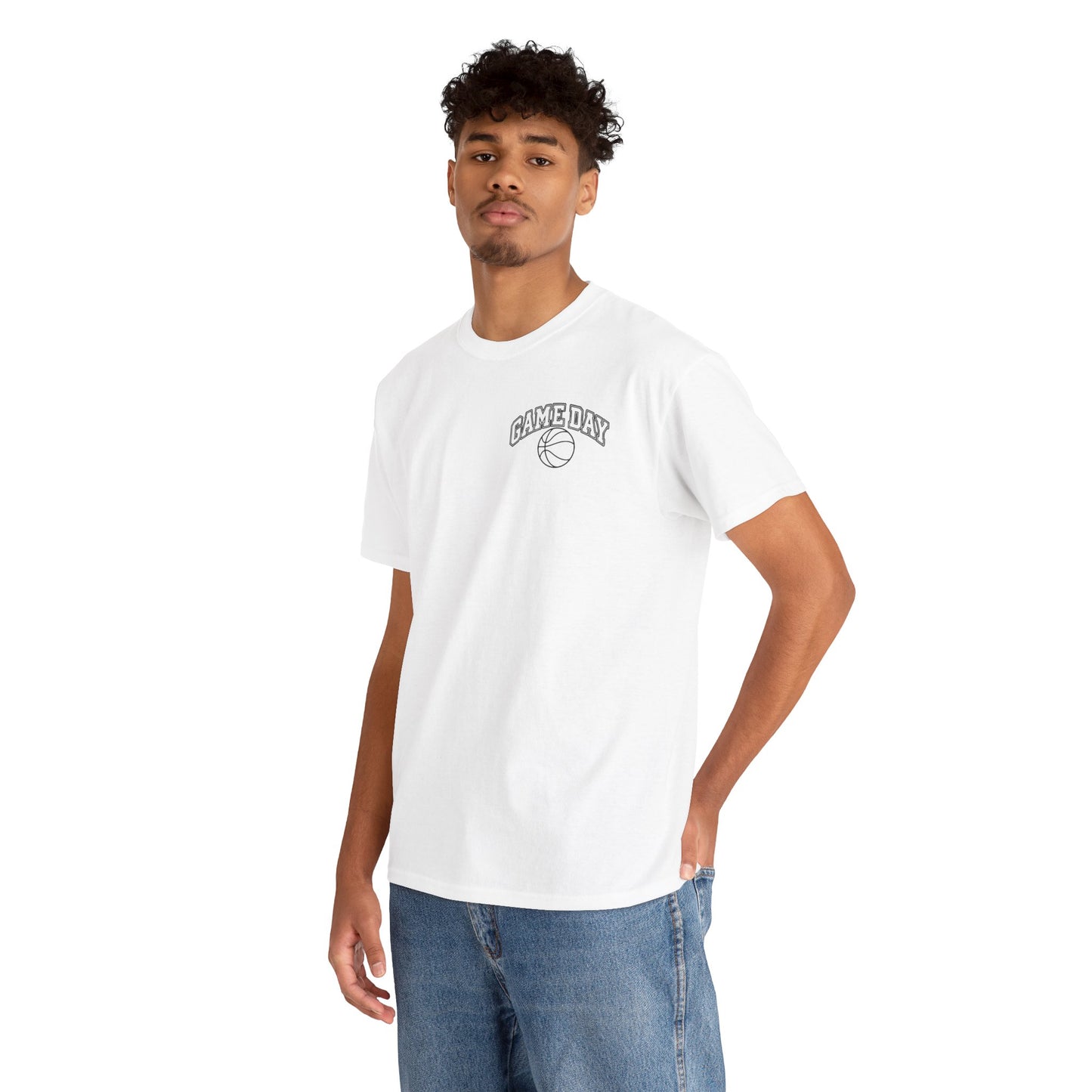 Basketball Gamer Tee — "Game Day" Graphic Chest T‑Shirt