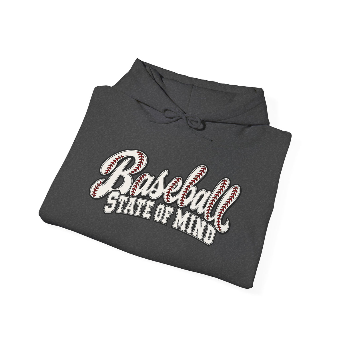 Baseball State of Mind Hoodie — Retro Script Baseball Pullover