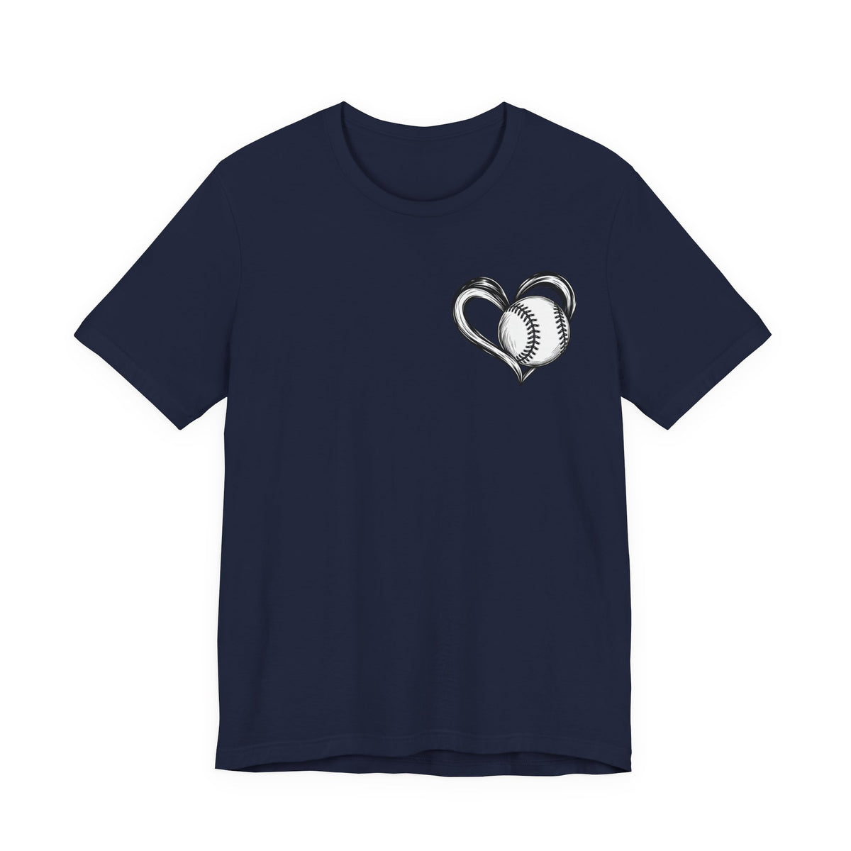 I Love Me Some Baseball T‑Shirt — Heart Baseball Graphic Tee