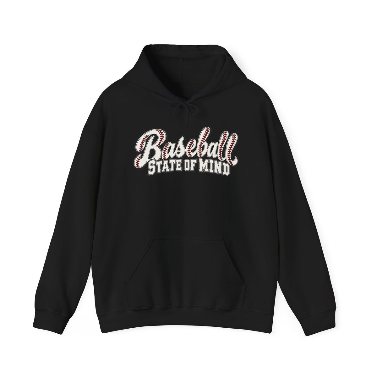 Baseball State of Mind Hoodie — Retro Script Baseball Pullover