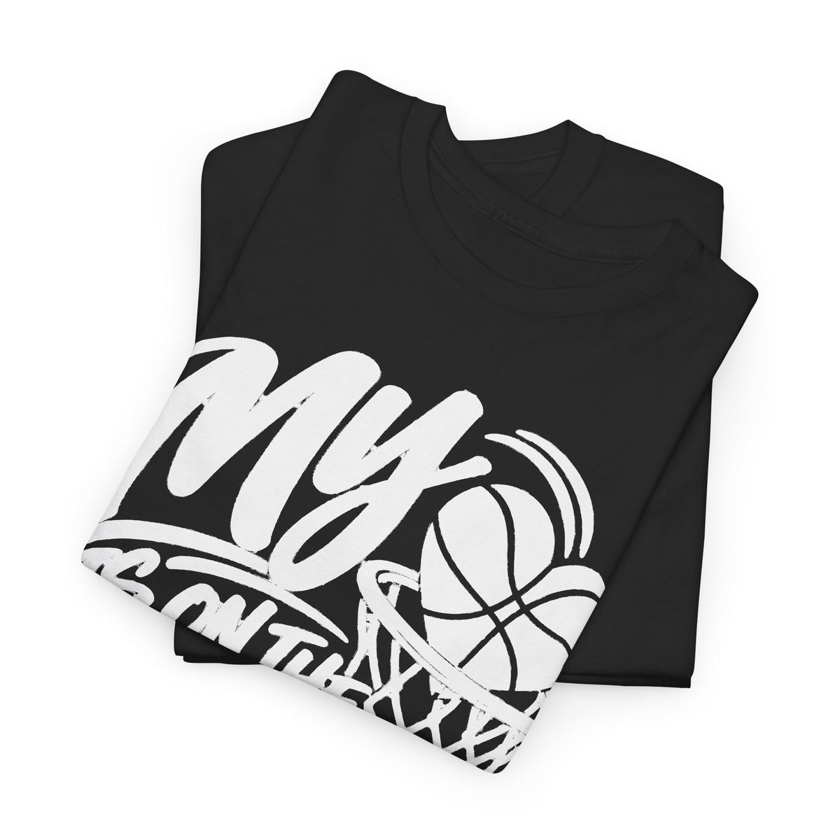 My Heart Is On The Court Basketball T-Shirt