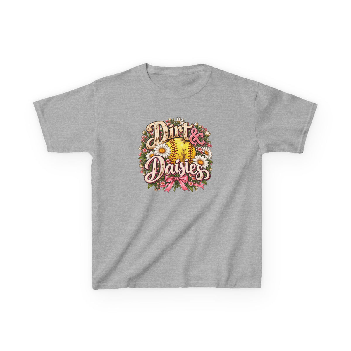 Kids 'Dirt & Daisies' Softball Floral Tee