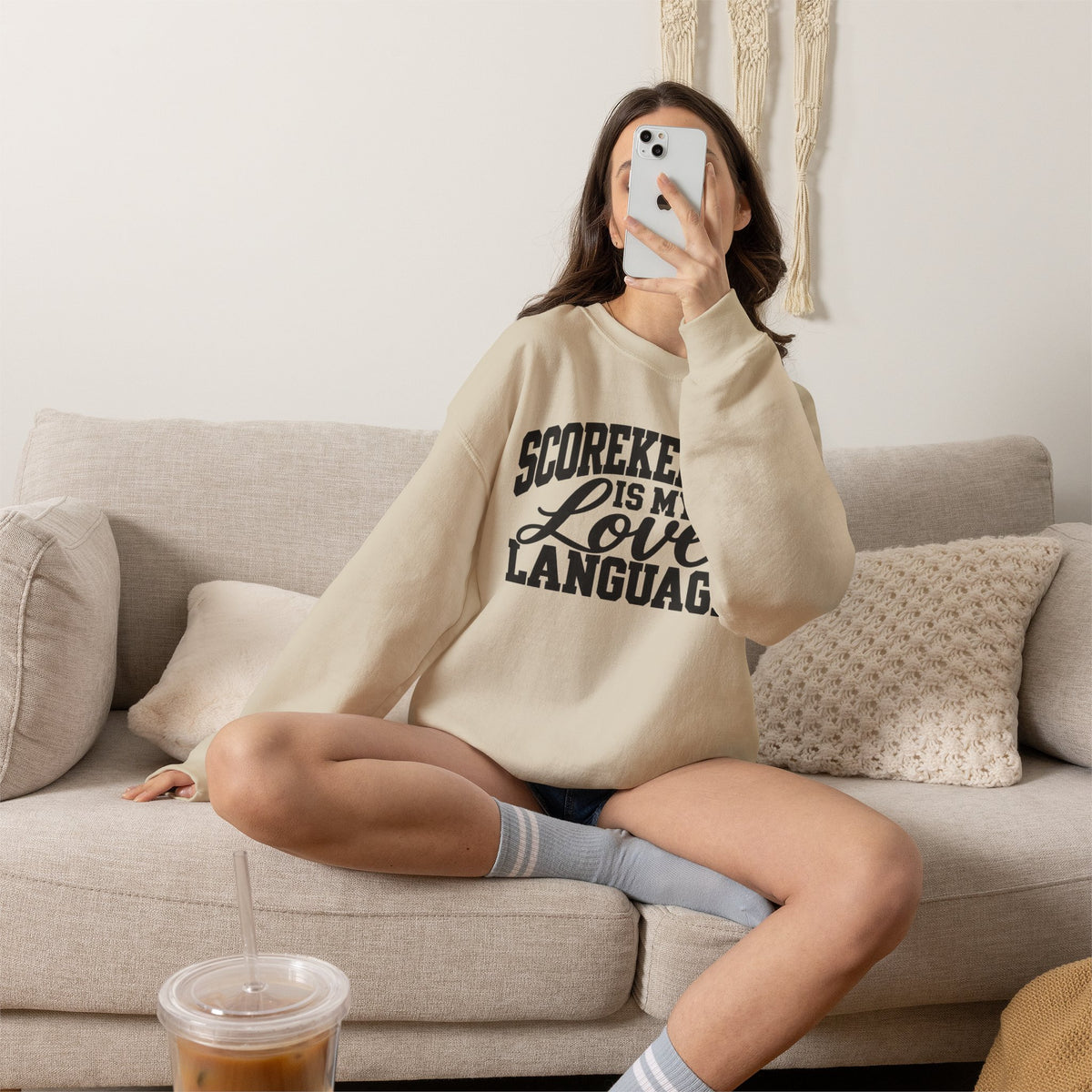 Scorekeeping Is My Love Language Sweatshirt — Funny Sports Scorekeeper Crewneck