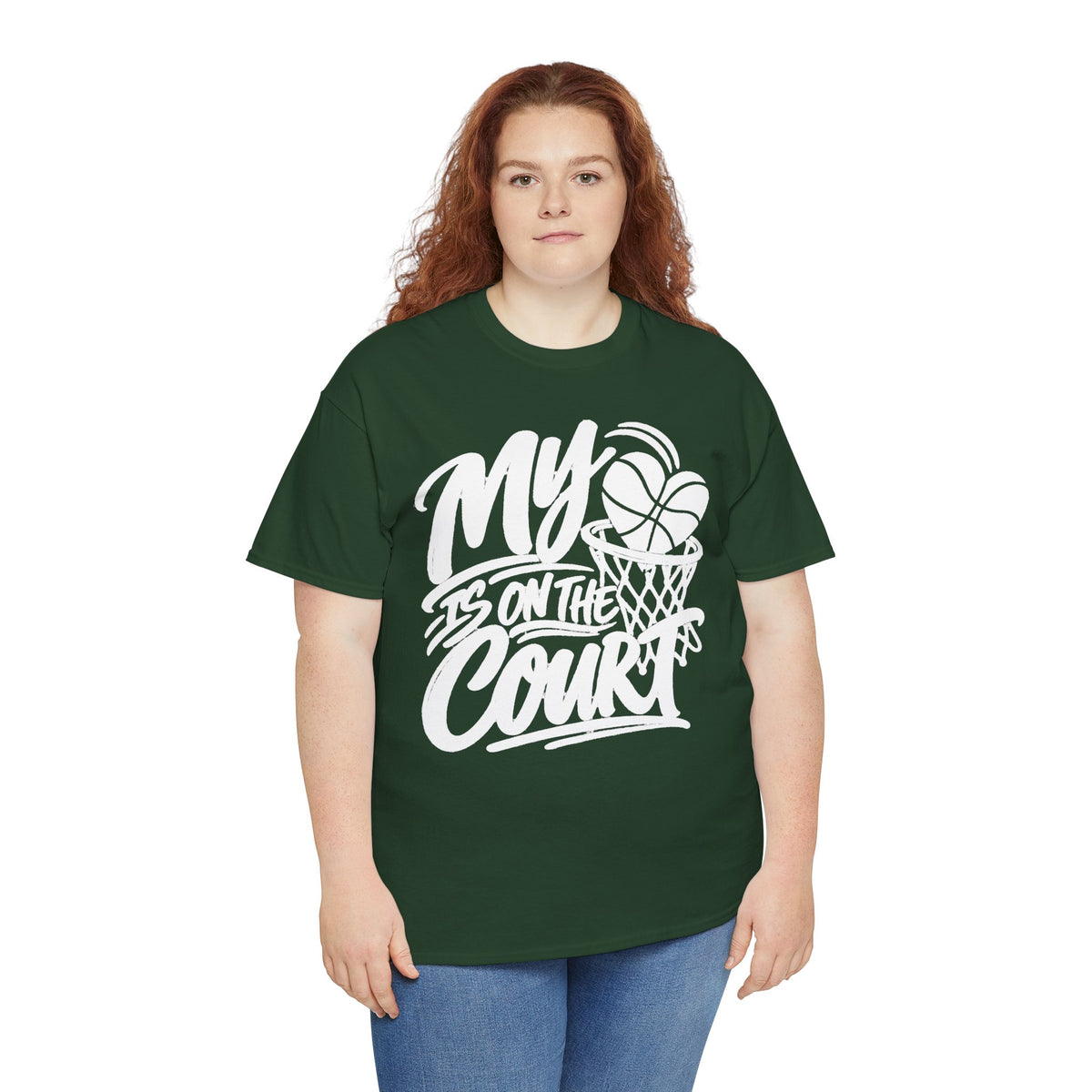 My Heart Is On The Court Basketball T-Shirt