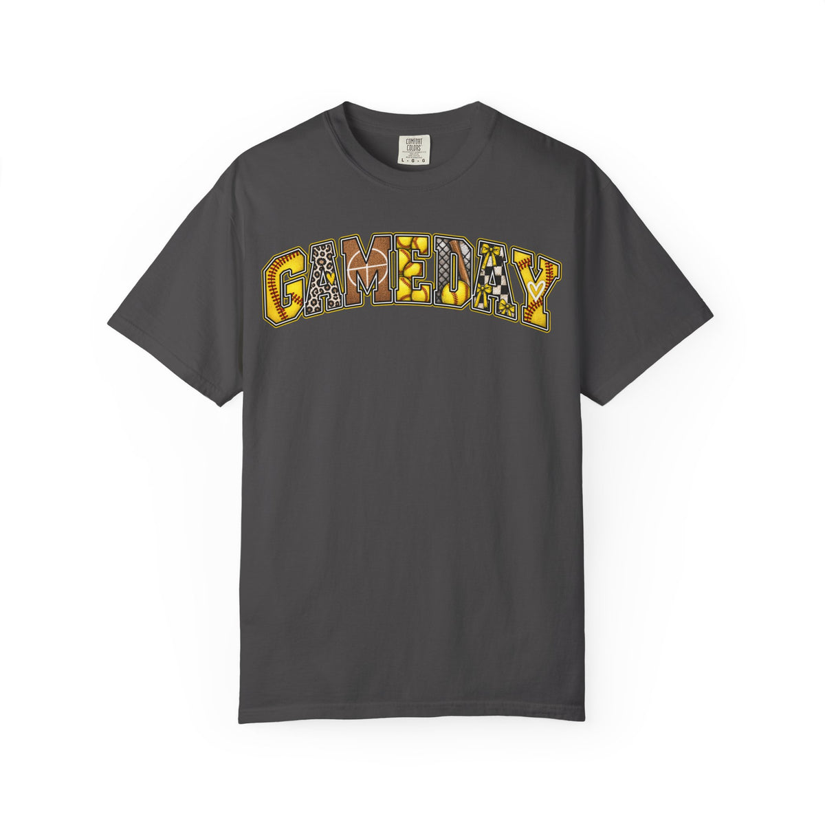 Softball Gameday Retro Patchwork T-Shirt