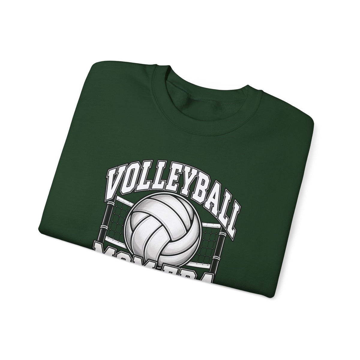 Volleyball Mom Crewneck Sweatshirt — Retro Volleyball Net Design