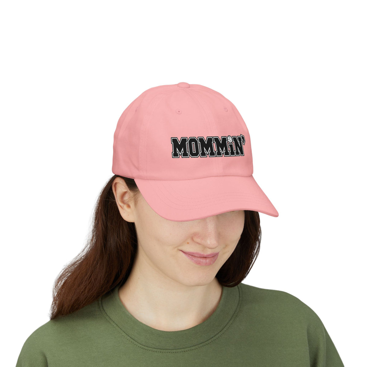 Mommin' Classic Dad Cap — Embroidered Casual Volleyball Hat for Moms