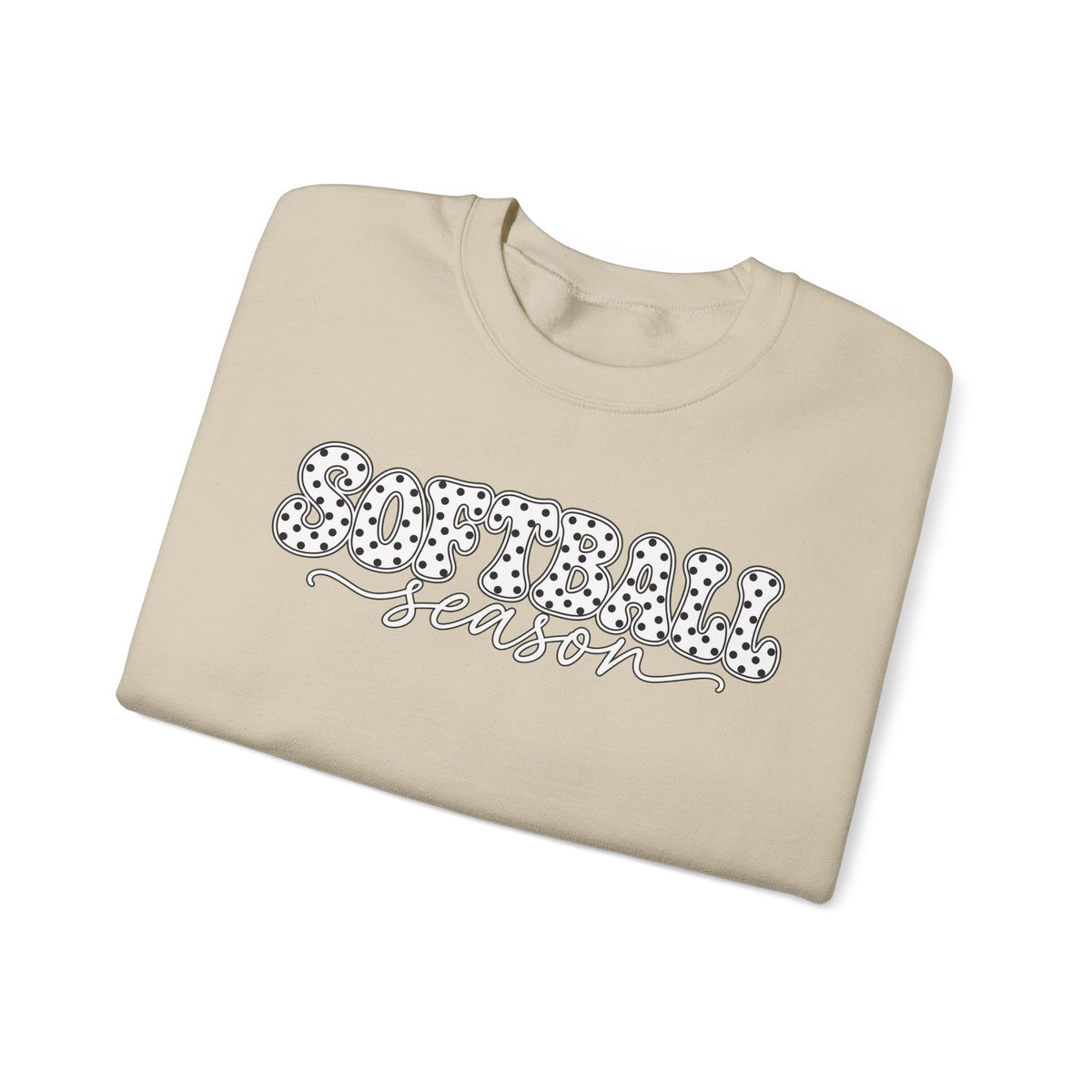 Softball Polka dot Crewneck Sweatshirt