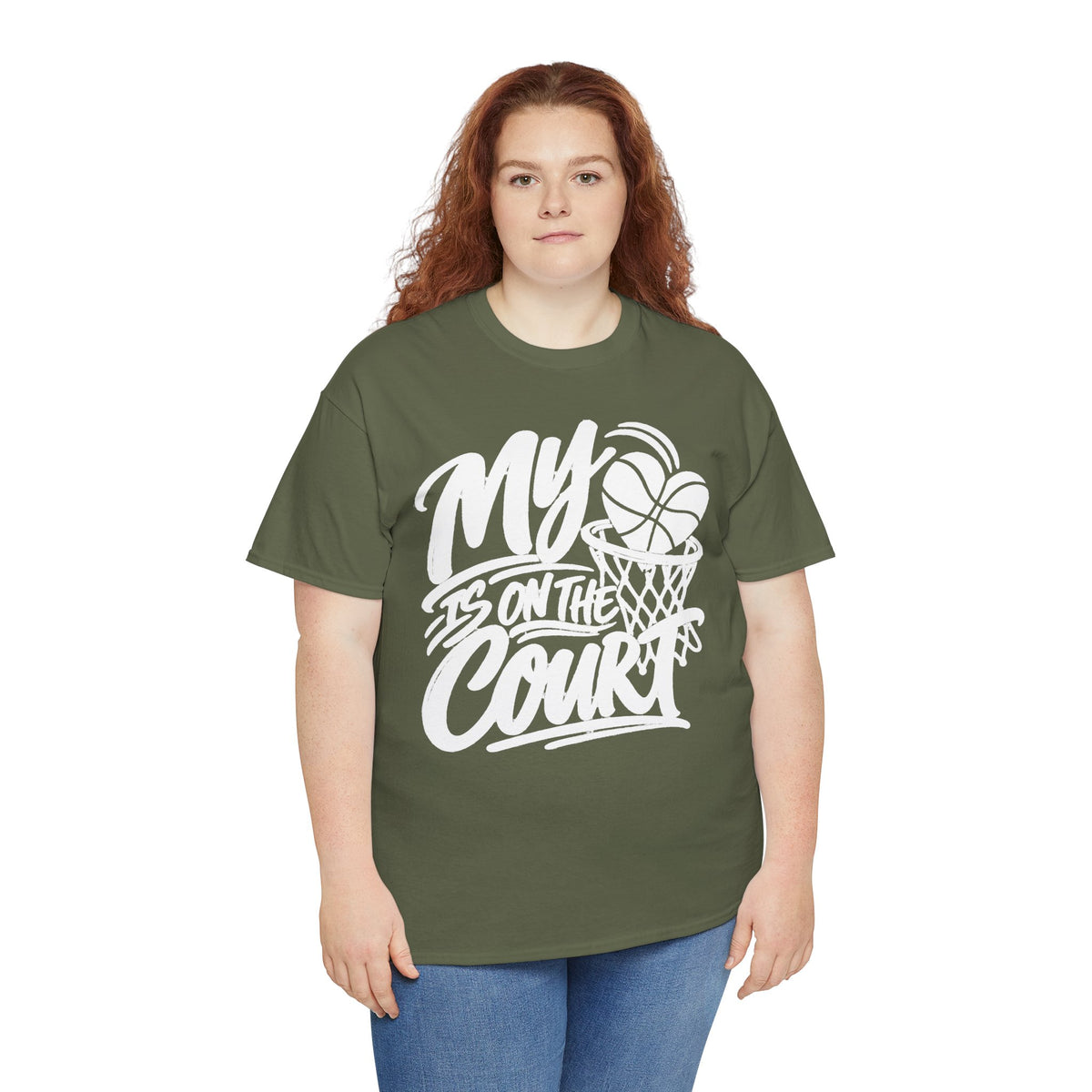 My Heart Is On The Court Basketball T-Shirt