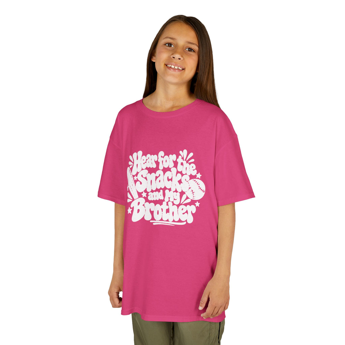 Kids T‑Shirt “I’m for the Snacks (Not My Brother)” Retro Graphic Tee