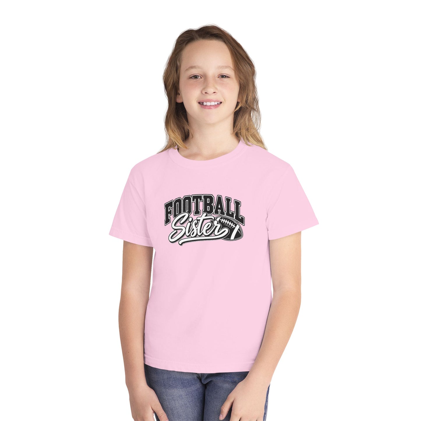 Youth Tee — "Football Sister" Graphic T‑Shirt (Kids' Game Day Shirt)