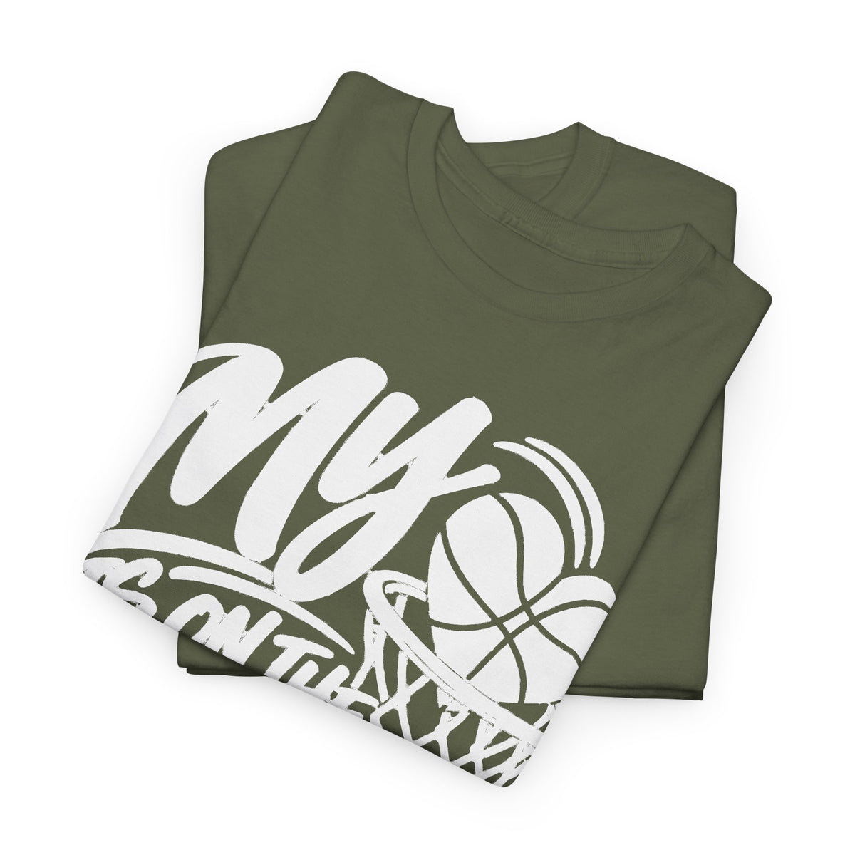 My Heart Is On The Court Basketball T-Shirt