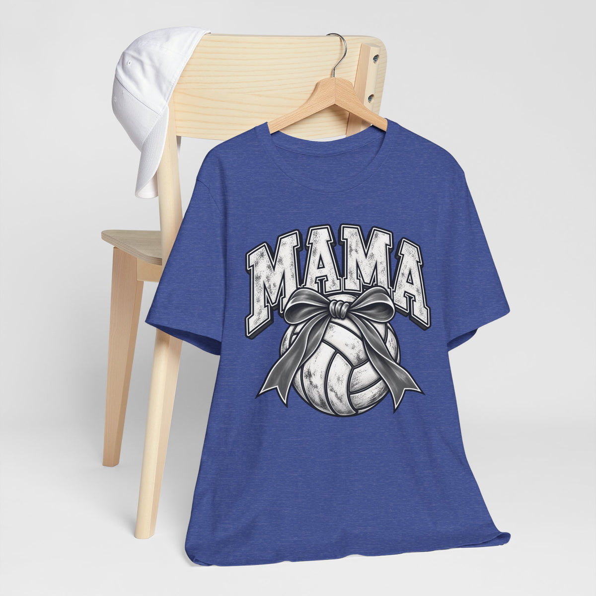Volleyball Mama Tee — Mom Volleyball Shirt with Ribboned Ball Graphic