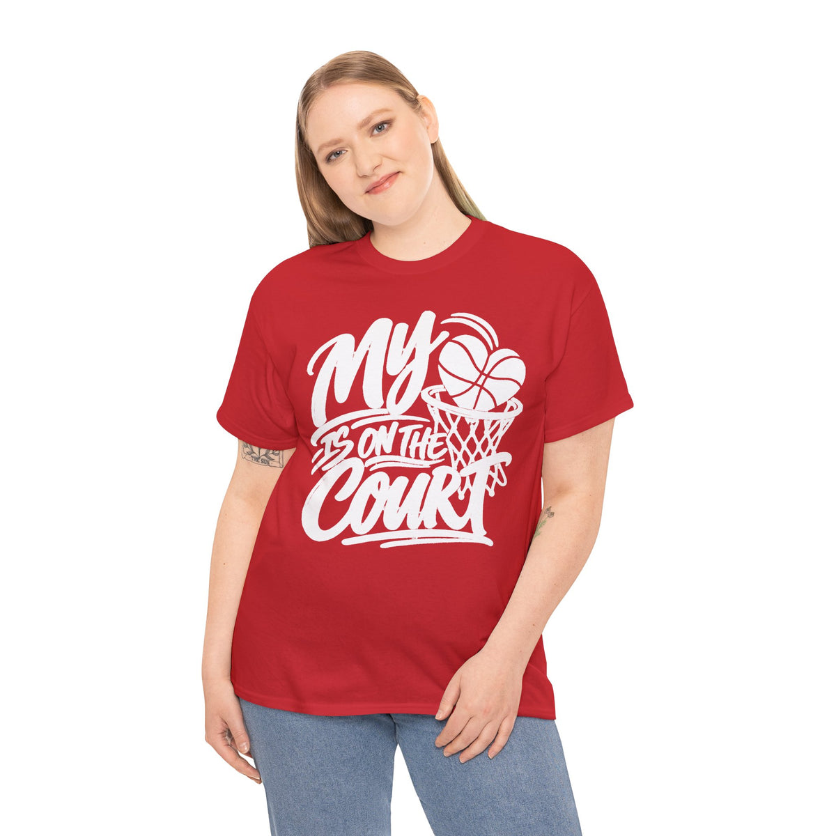 My Heart Is On The Court Basketball T-Shirt