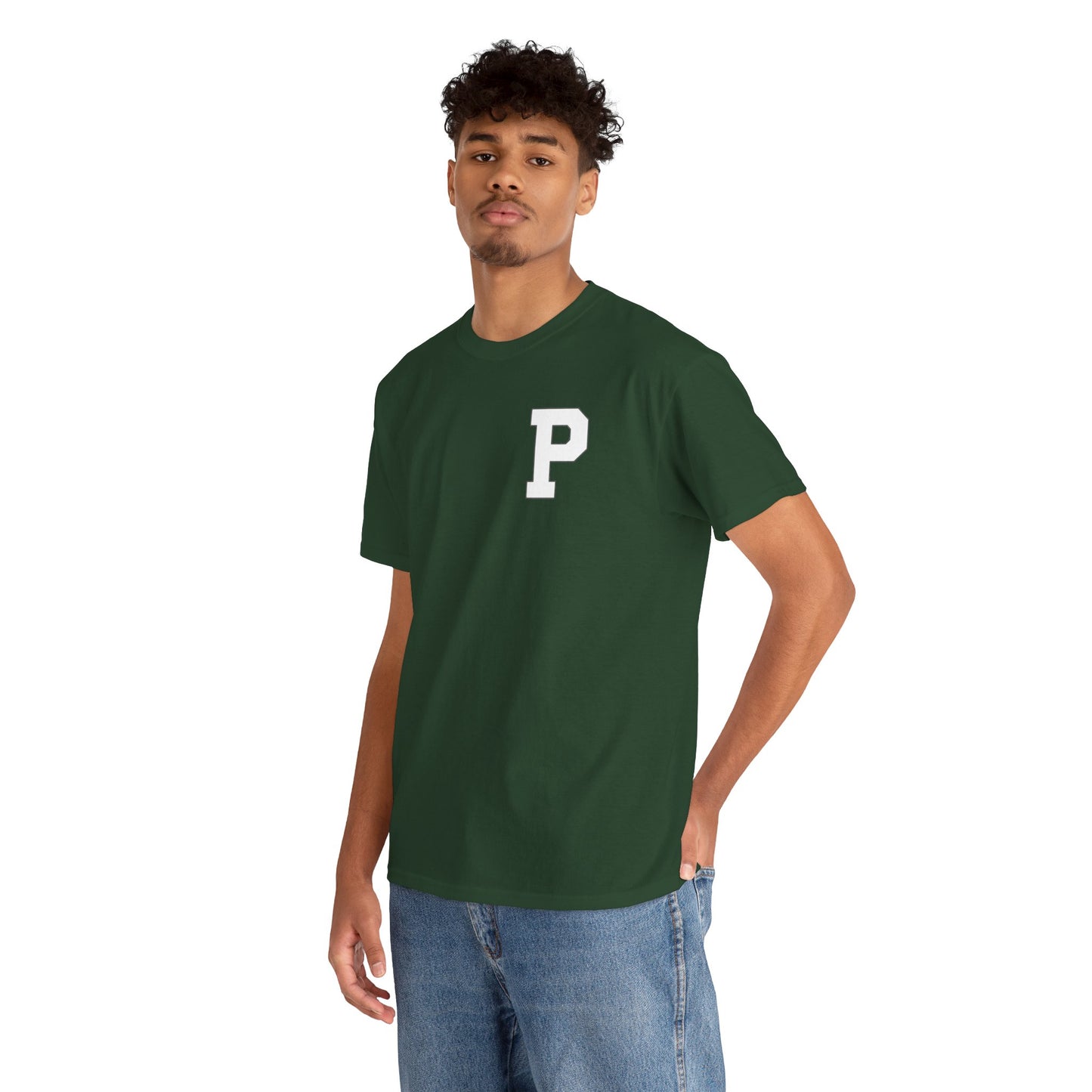 Varsity 'P' Pocket Tee — Retro Collegiate Letterman Shirt
