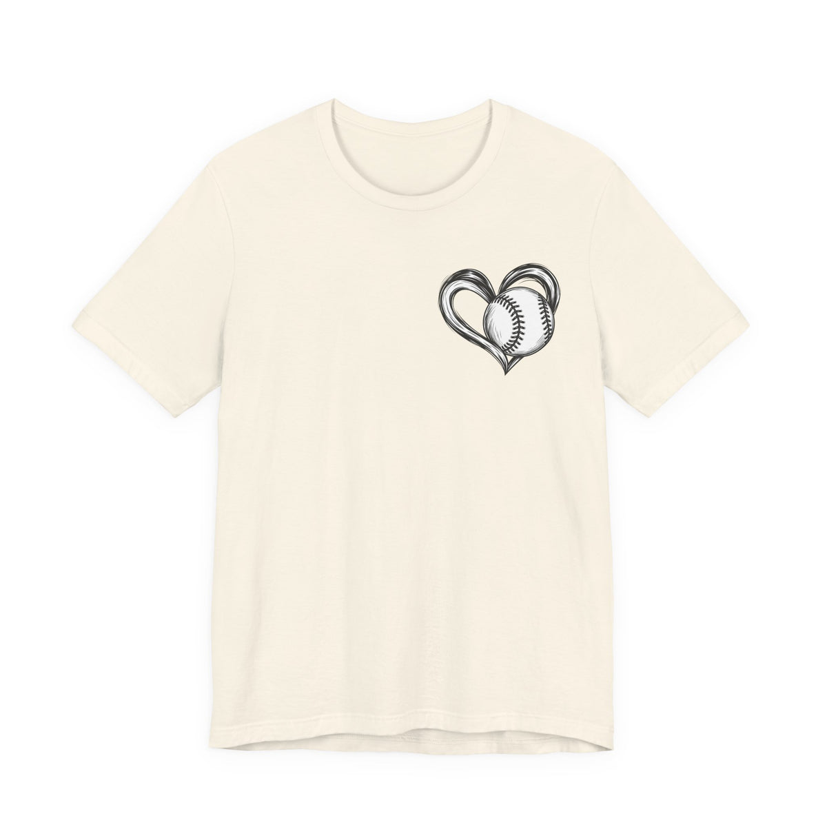 I Love Me Some Baseball T‑Shirt — Heart Baseball Graphic Tee
