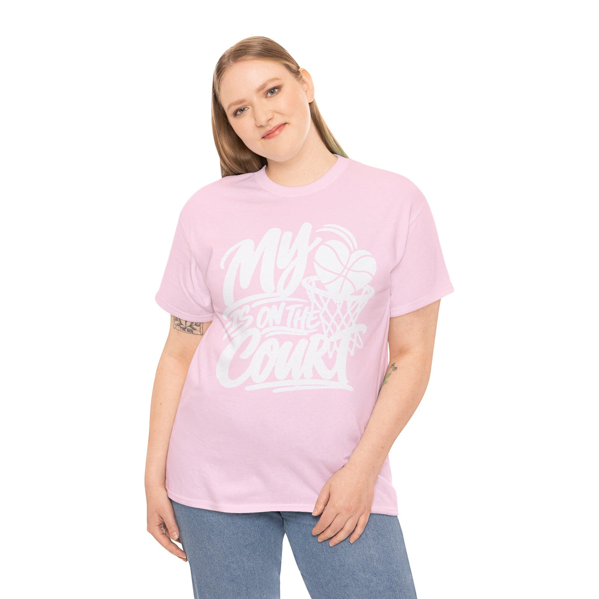 My Heart Is On The Court Basketball T-Shirt