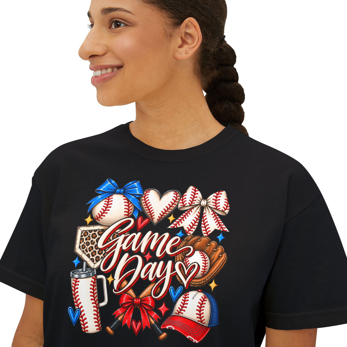 Game Day Baseball Women's Boxy Tee