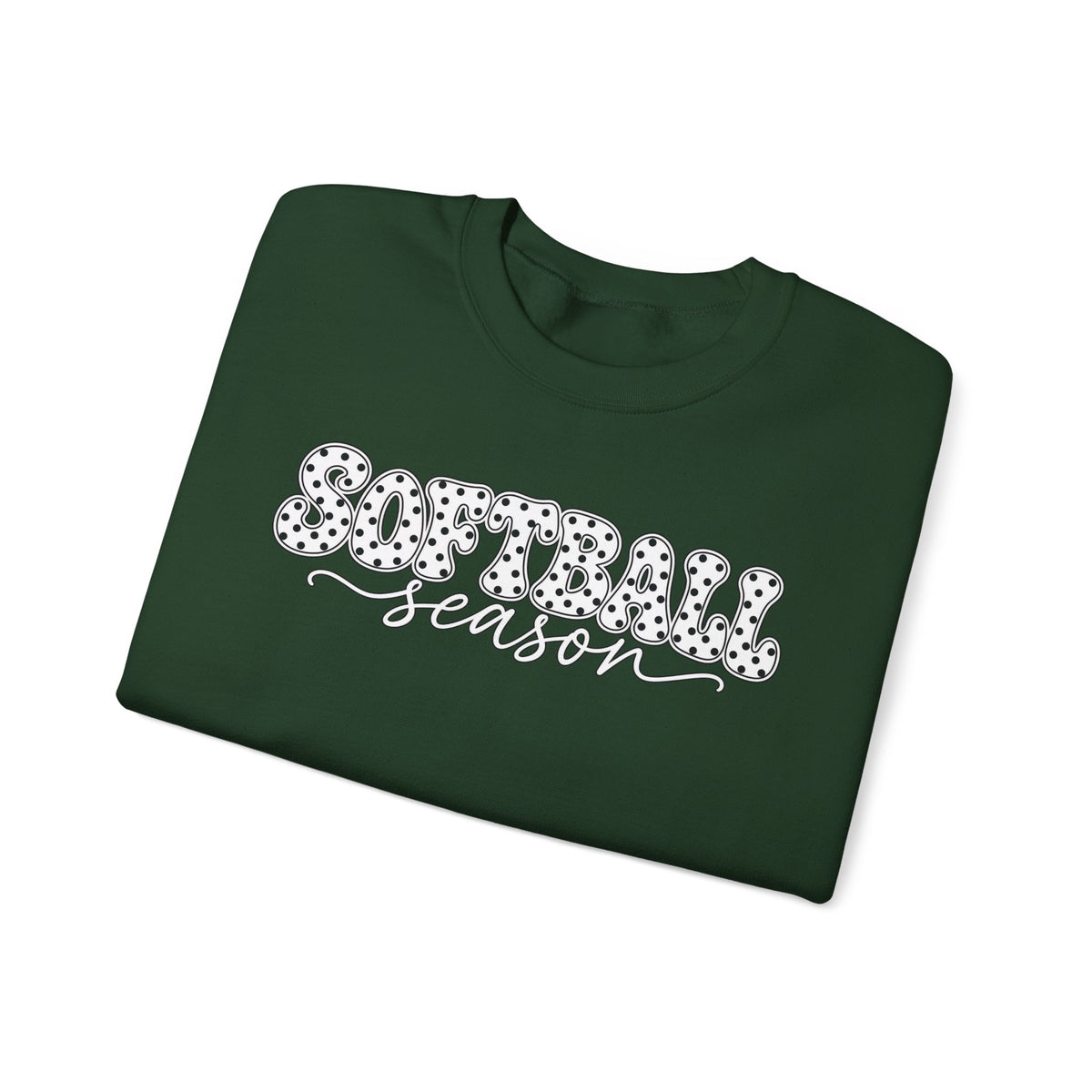 Softball Polka dot Crewneck Sweatshirt