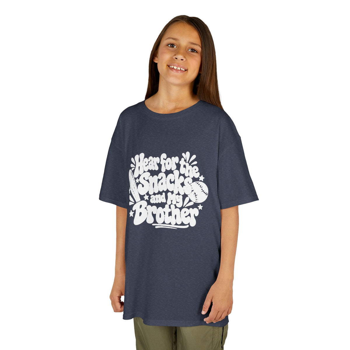 Kids T‑Shirt “I’m for the Snacks (Not My Brother)” Retro Graphic Tee