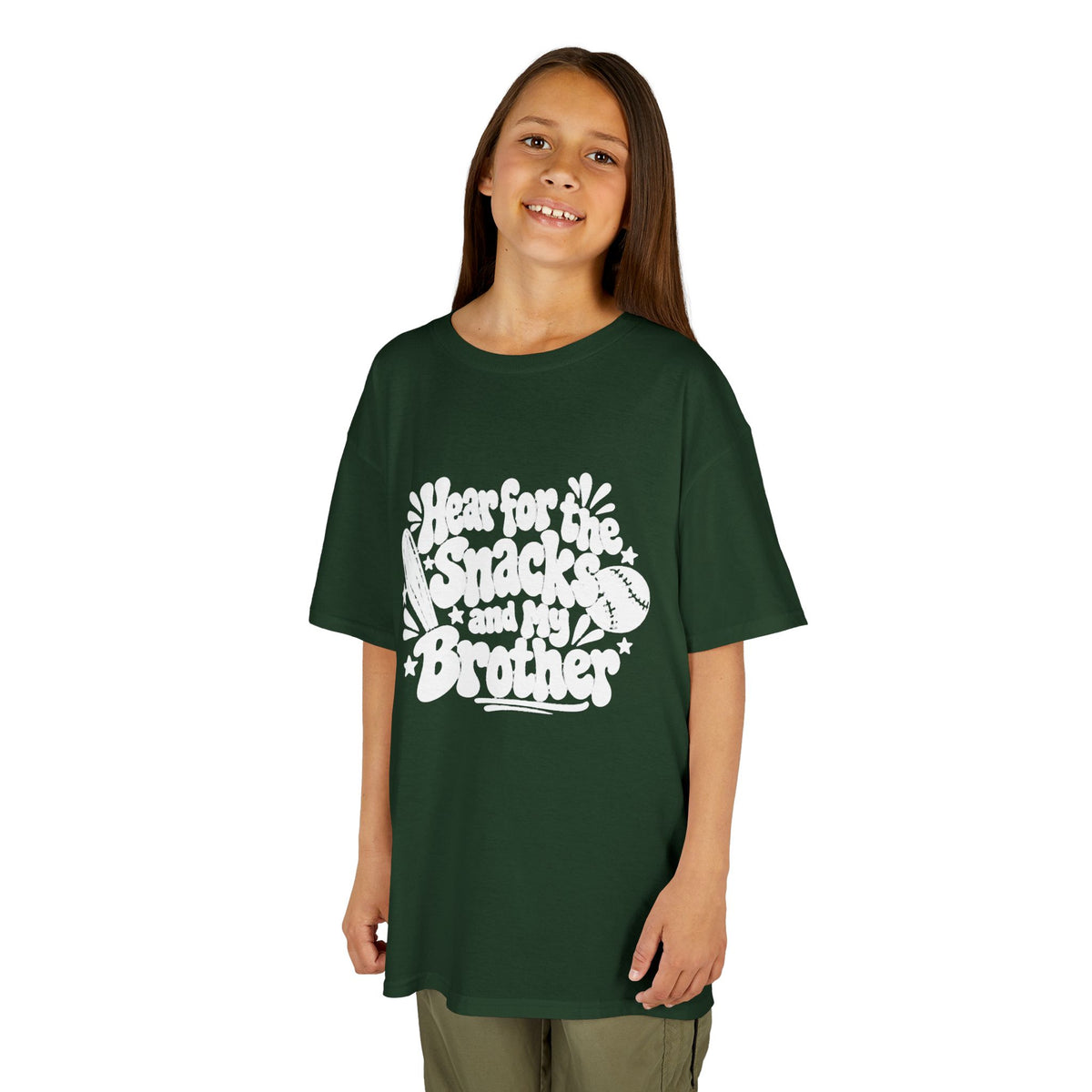 Kids T‑Shirt “I’m for the Snacks (Not My Brother)” Retro Graphic Tee