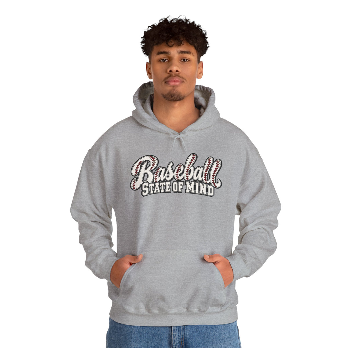 Baseball State of Mind Hoodie — Retro Script Baseball Pullover