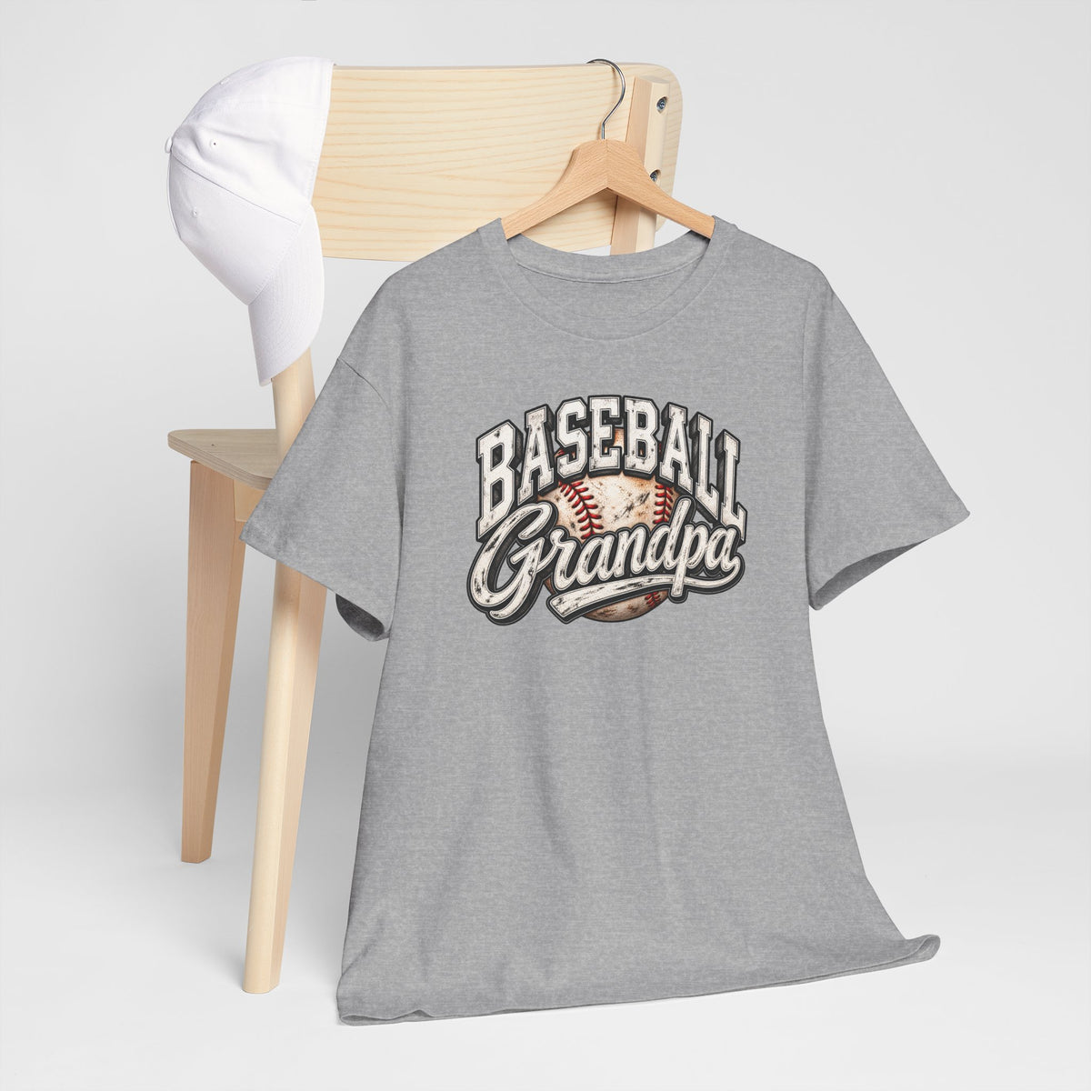 Baseball Grandpa T-Shirt — Vintage Baseball Graphic Tee for Grandfathers