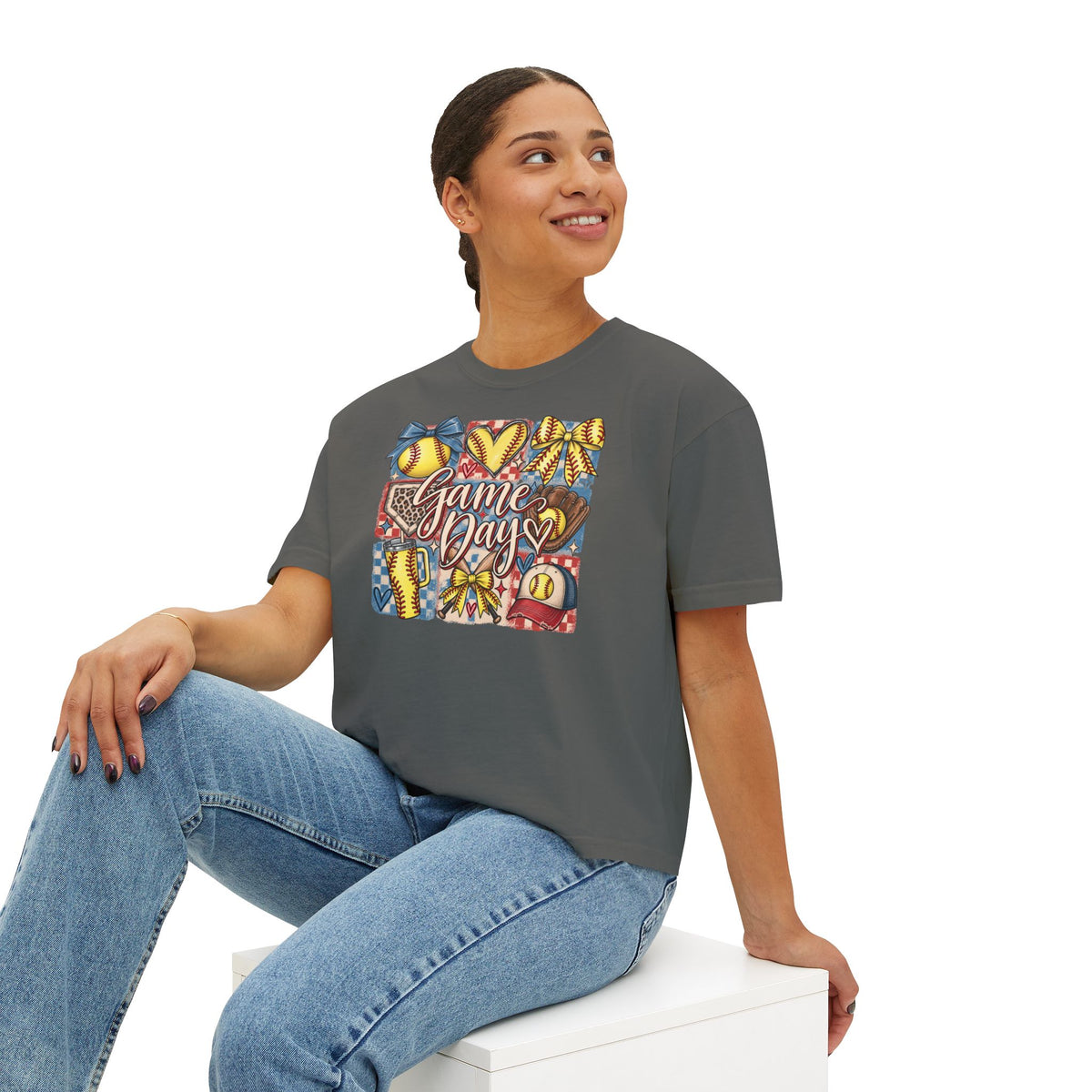 Game Day Softball Women's Boxy Tee