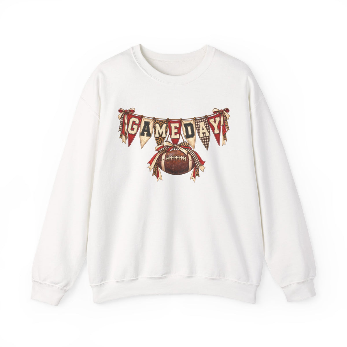 Gameday Football Crewneck Sweatshirt — Rustic Sports Banner Design