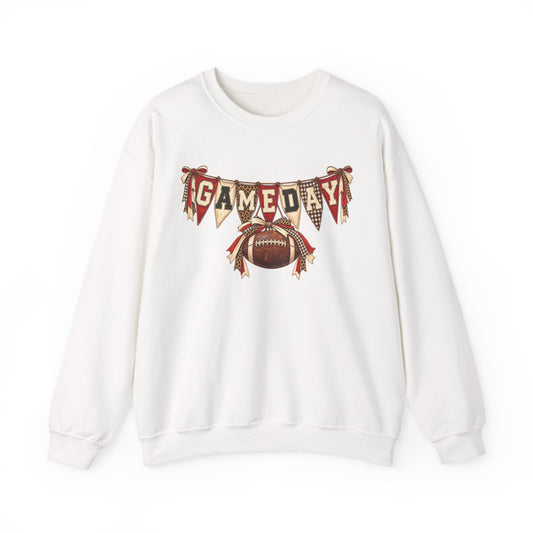 Gameday Football Crewneck Sweatshirt — Rustic Sports Banner Design