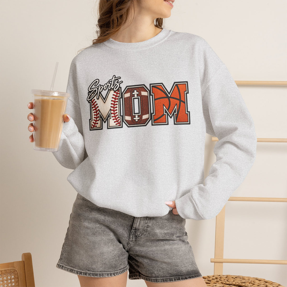Sports Mom Crewneck Sweatshirt – Athletic Mom Graphic Pullover
