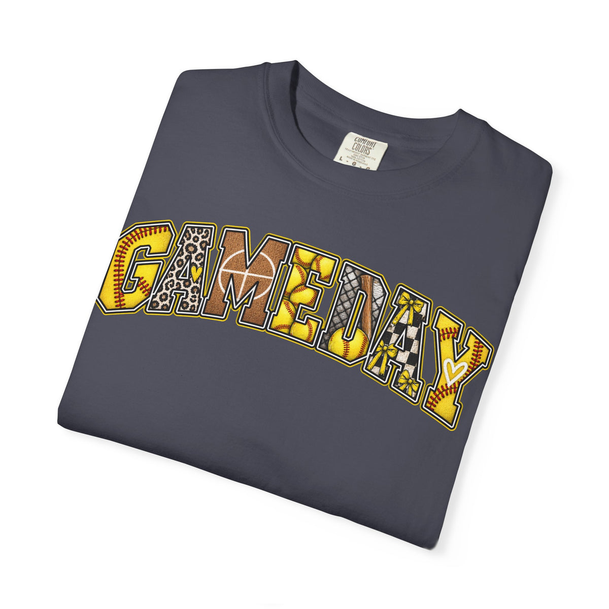 Softball Gameday Retro Patchwork T-Shirt