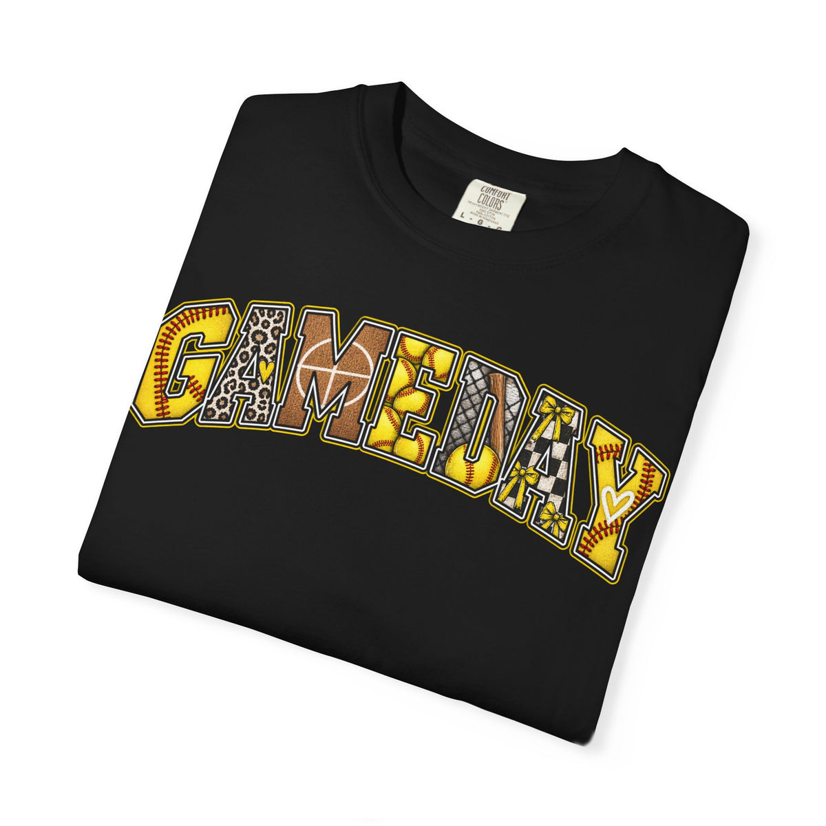 Softball Gameday Retro Patchwork T-Shirt