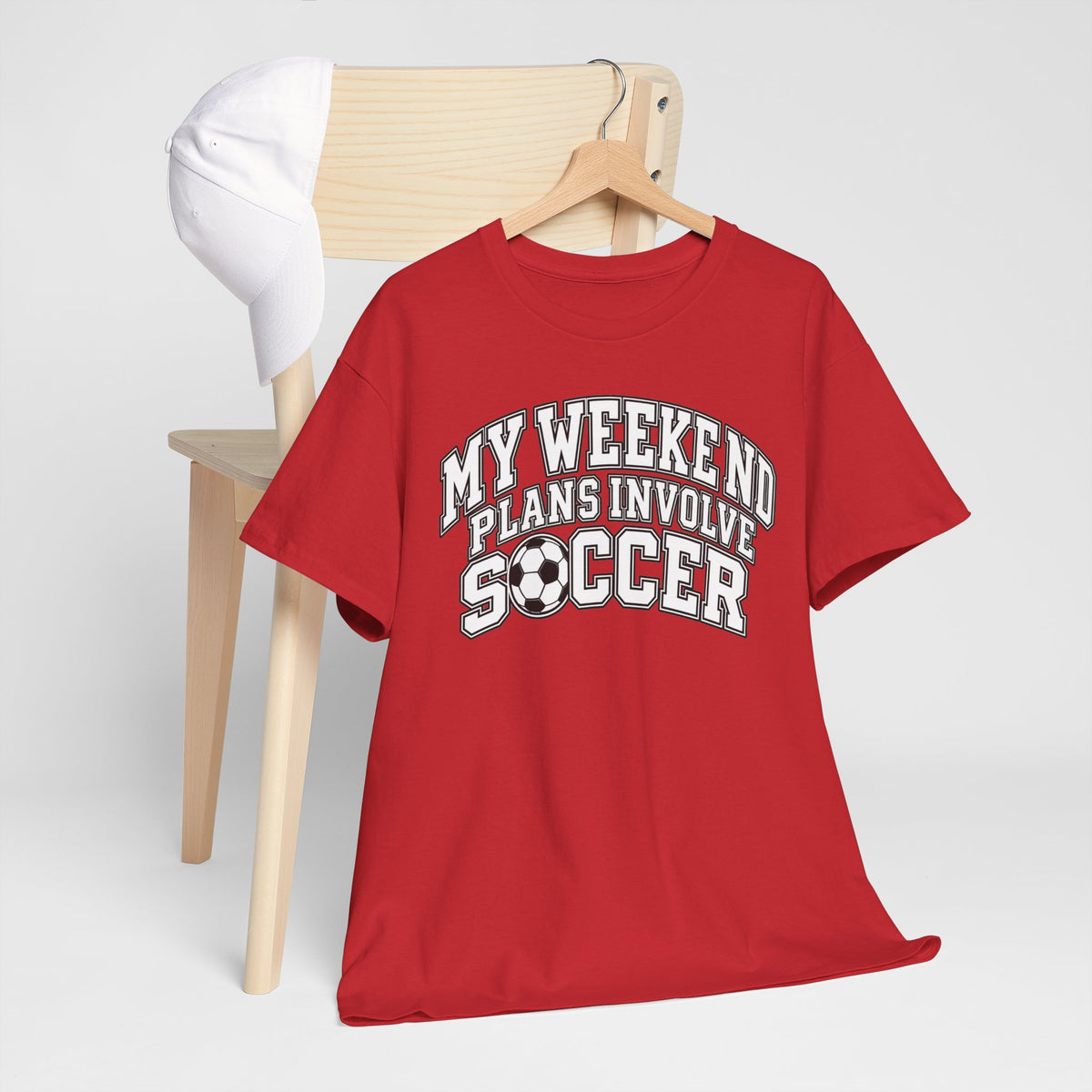 Soccer Tee — “My Weekend Plans Involve Soccer” Casual Graphic Shirt