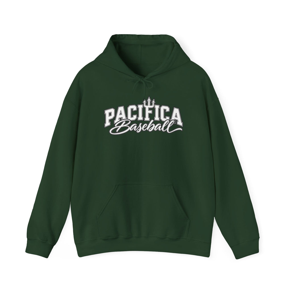 Pacifica Baseball Hoodie — Vintage Script Team Logo Sweatshirt