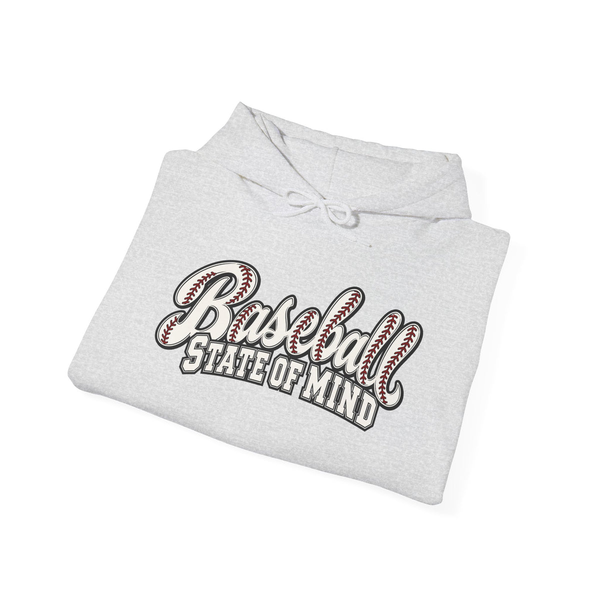 Baseball State of Mind Hoodie — Retro Script Baseball Pullover