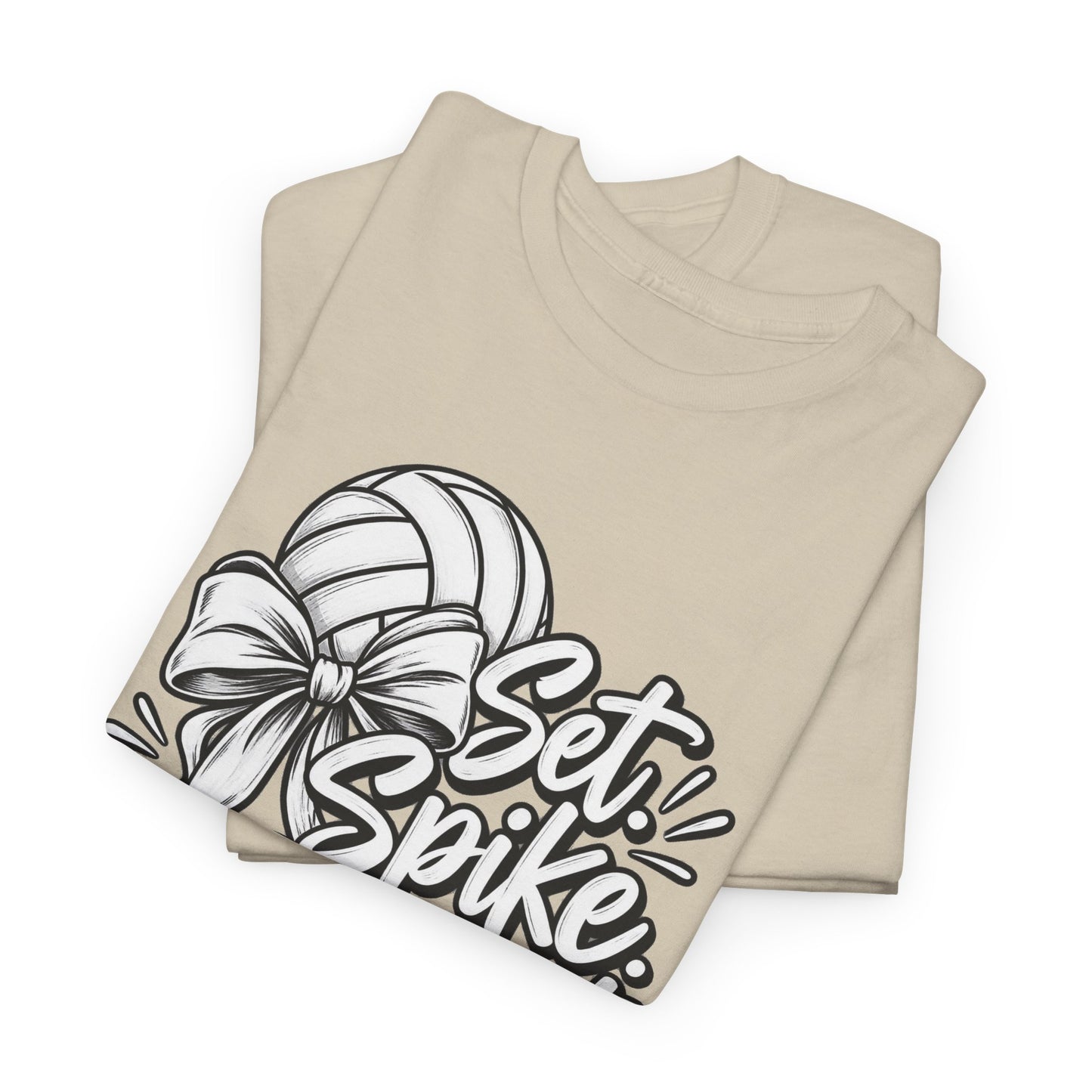 Volleyball Tee – “Set, Spike, Repeat” Graphic T-Shirt
