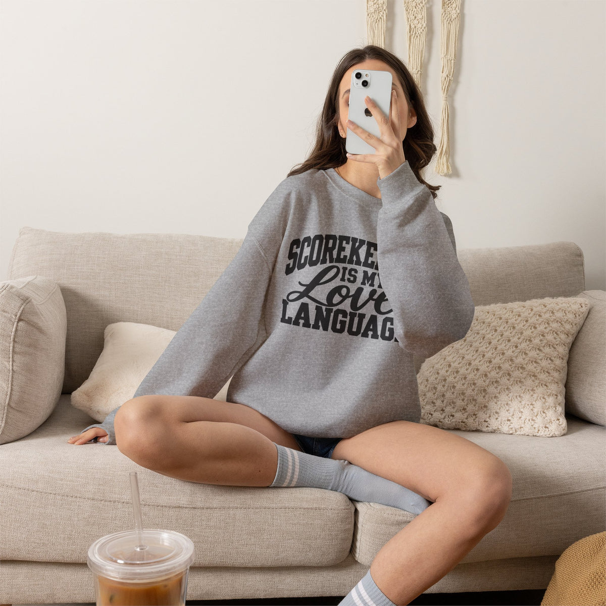 Scorekeeping Is My Love Language Sweatshirt — Funny Sports Scorekeeper Crewneck