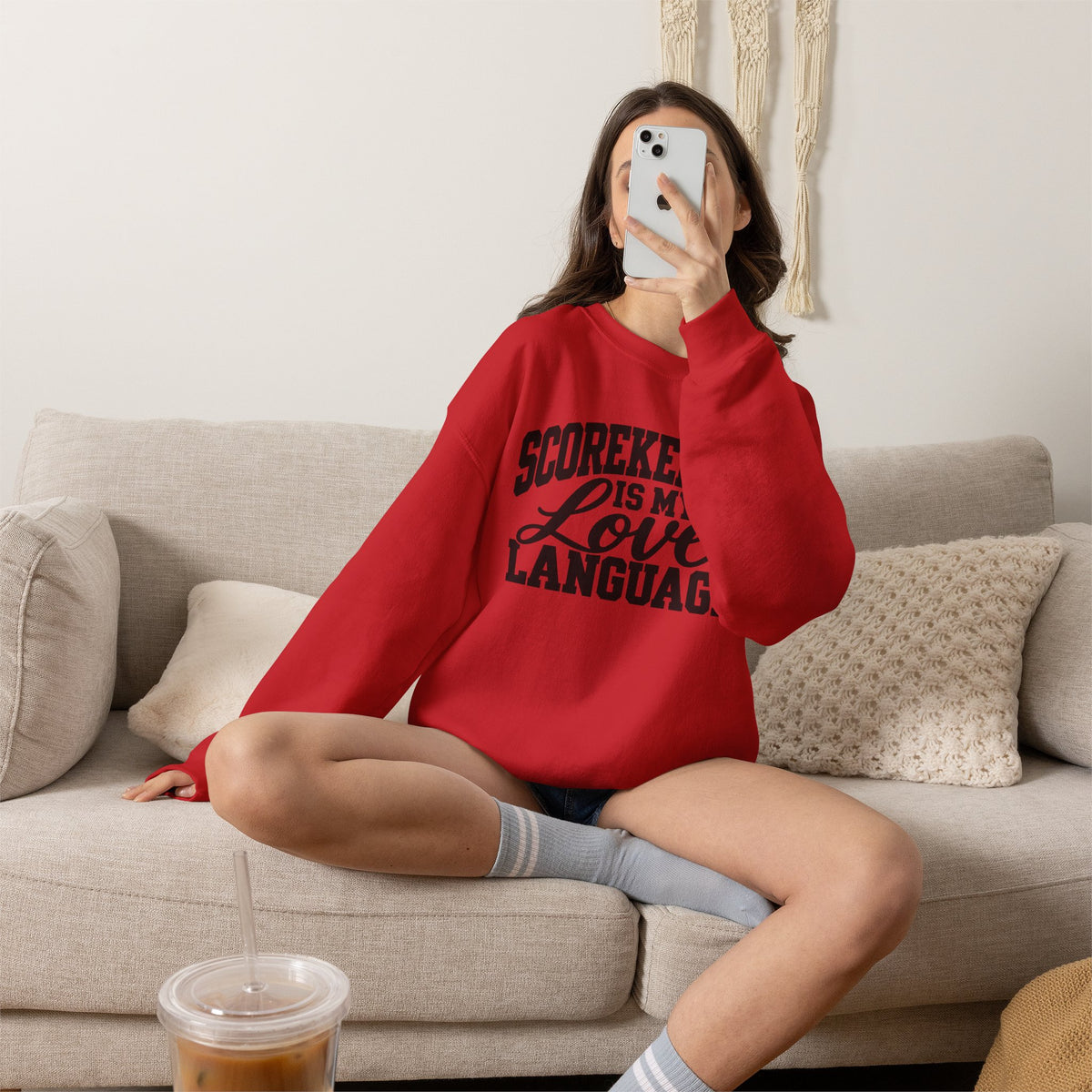 Scorekeeping Is My Love Language Sweatshirt — Funny Sports Scorekeeper Crewneck