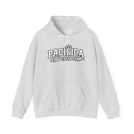 Pacifica Baseball Hoodie — Vintage Script Team Logo Sweatshirt