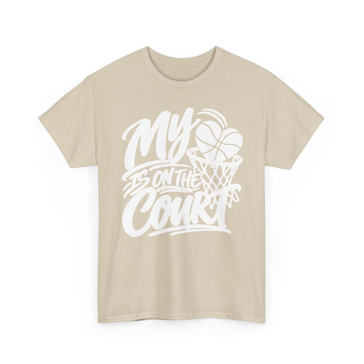 My Heart Is On The Court Basketball T-Shirt