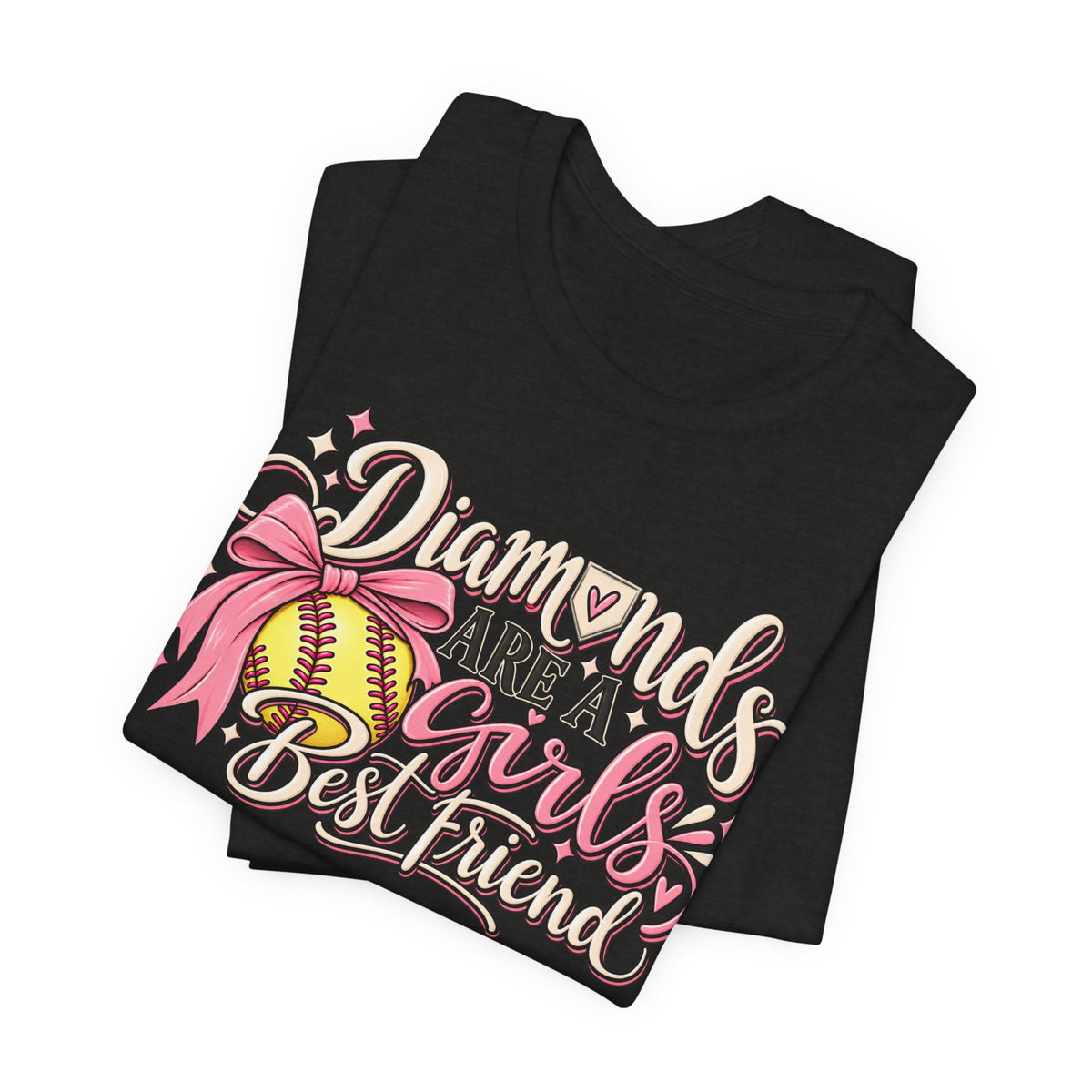 Diamonds Are a Girl's Best Friend Softball Graphic Tee