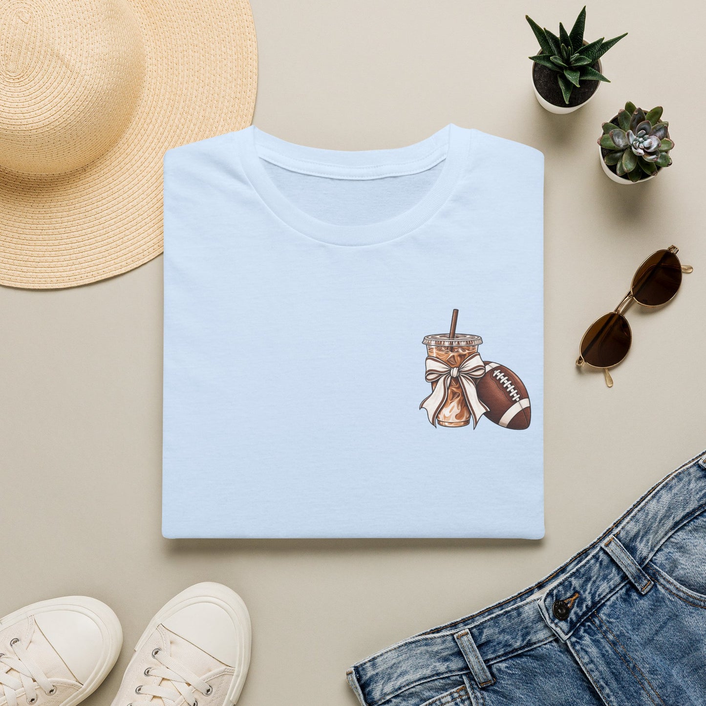 Football Mom Iced Coffee T-Shirt