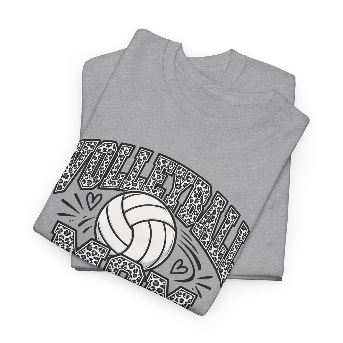 Volleyball Mom Cheetah Print T-Shirt