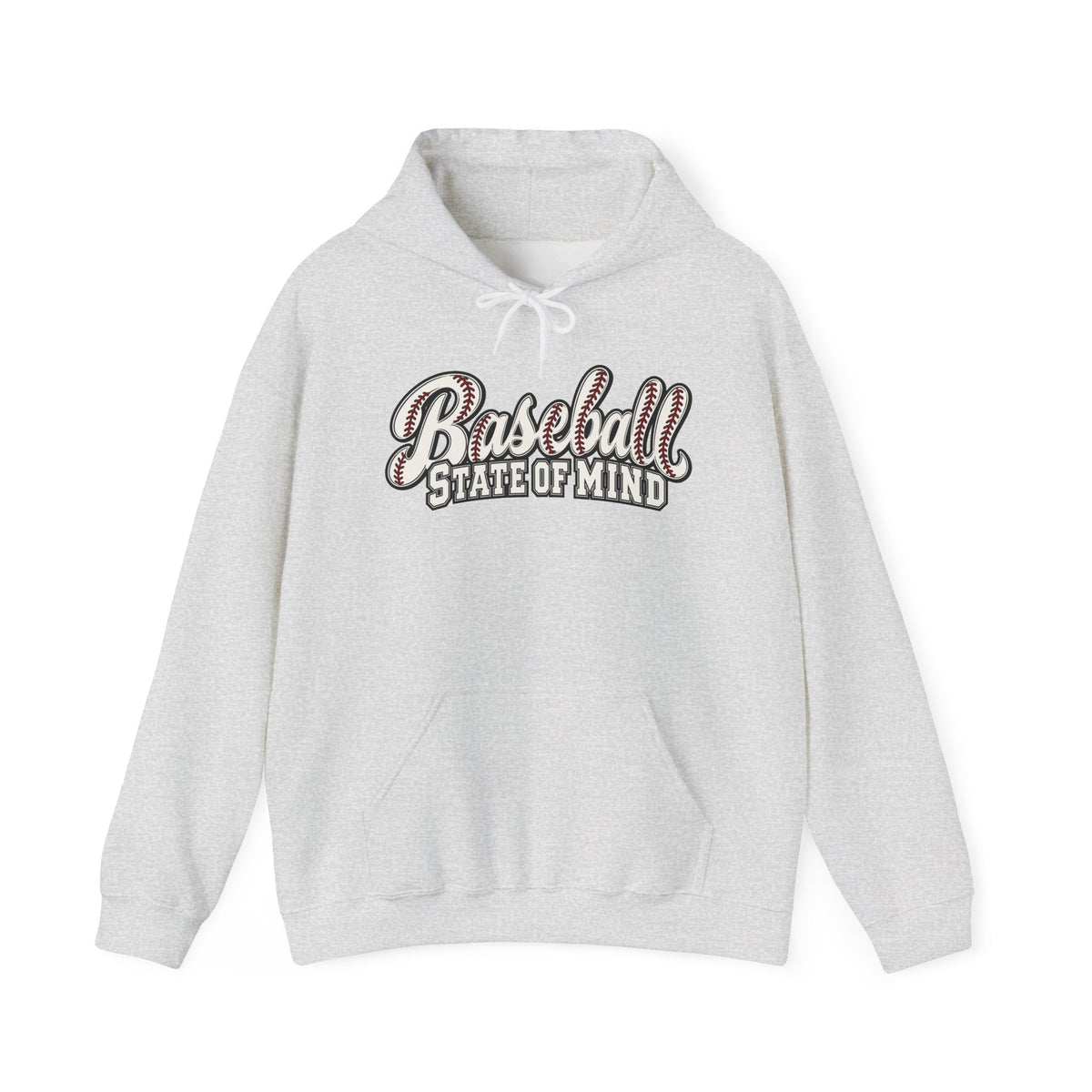 Baseball State of Mind Hoodie — Retro Script Baseball Pullover