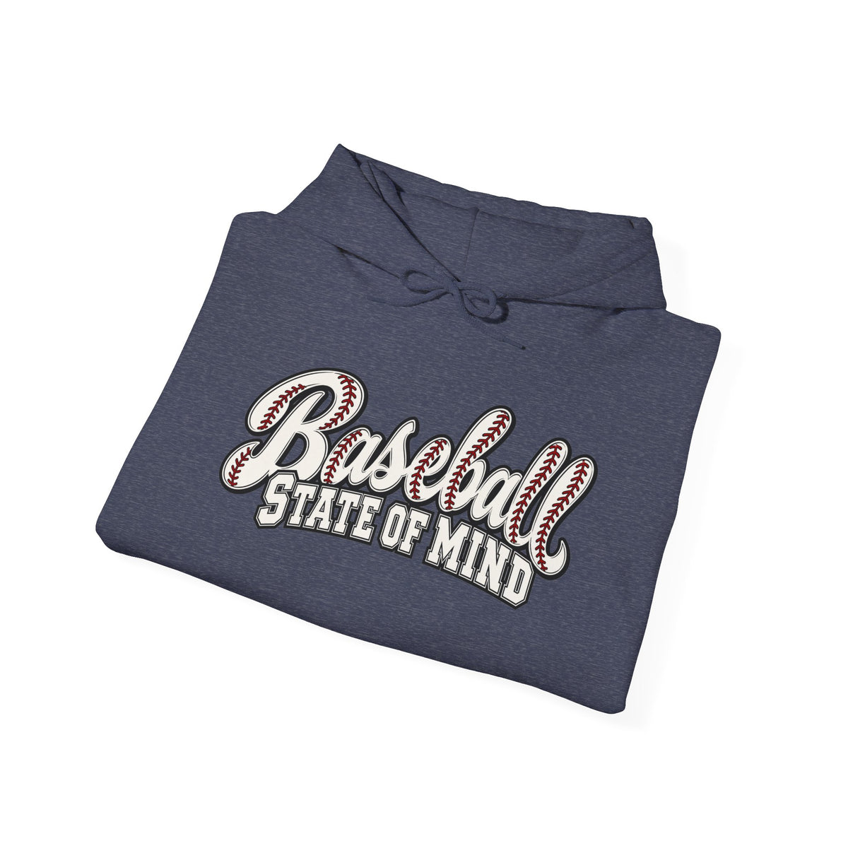 Baseball State of Mind Hoodie — Retro Script Baseball Pullover